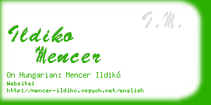 ildiko mencer business card